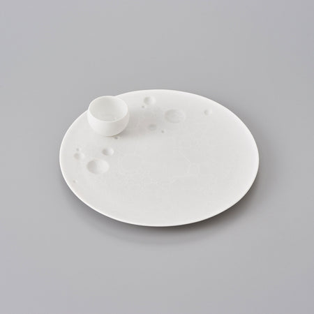 Arita Plus Eggshell-Planet-Round-Plate-230 (Yamahei-Kiln)