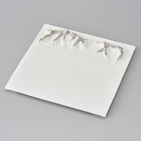 Arita Plus Platinum-Mountain-range-Plate (Zuihou-Kiln)